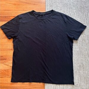 Robert Barakett plain black cotton teeshirt.
